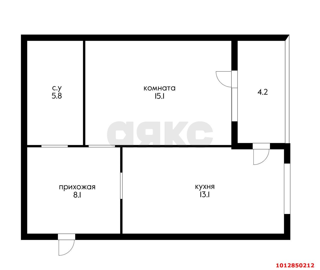 Фото №7: 1-комнатная квартира 45 м² - Краснодар, Музыкальный, ул. имени Мусоргского М.П.