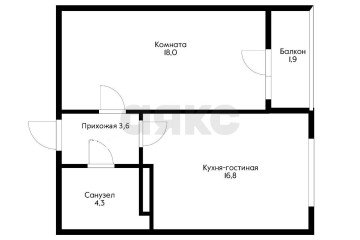 Фото №2: 1-комнатная квартира 44 м² - Краснодар, мкр. жилой комплекс Сказка Град, ул. имени В.Н. Мачуги, 166Ак1