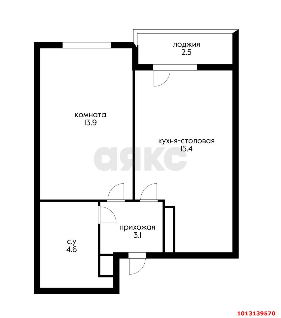 Фото №8: 1-комнатная квартира 40 м² - Краснодар, жилой комплекс Дыхание, ул. Лётчика Позднякова, 2к2