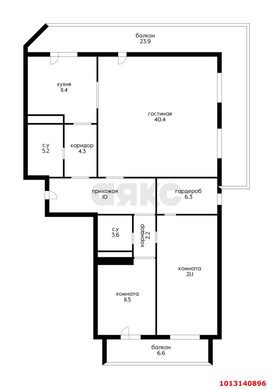 Фото №16: 3-комнатная квартира 146 м² - Краснодар, Центральный, ул. Железнодорожная, 24