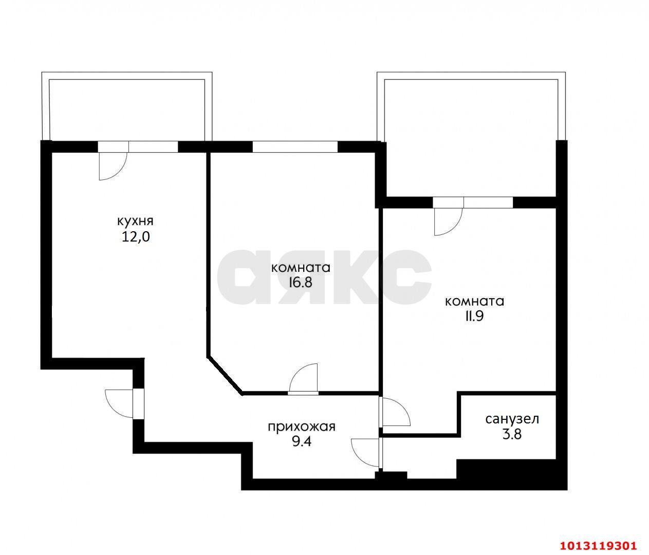 Фото №16: 2-комнатная квартира 60 м² - Краснодар, Камвольно-суконный Комбинат, ул. Сормовская, 9/2