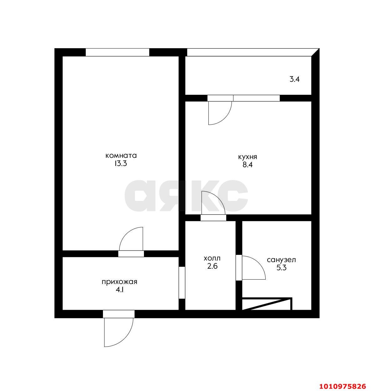 Фото №14: 1-комнатная квартира 33 м² - Краснодар, жилой комплекс Премьера, ул. Автолюбителей, 1/3к2