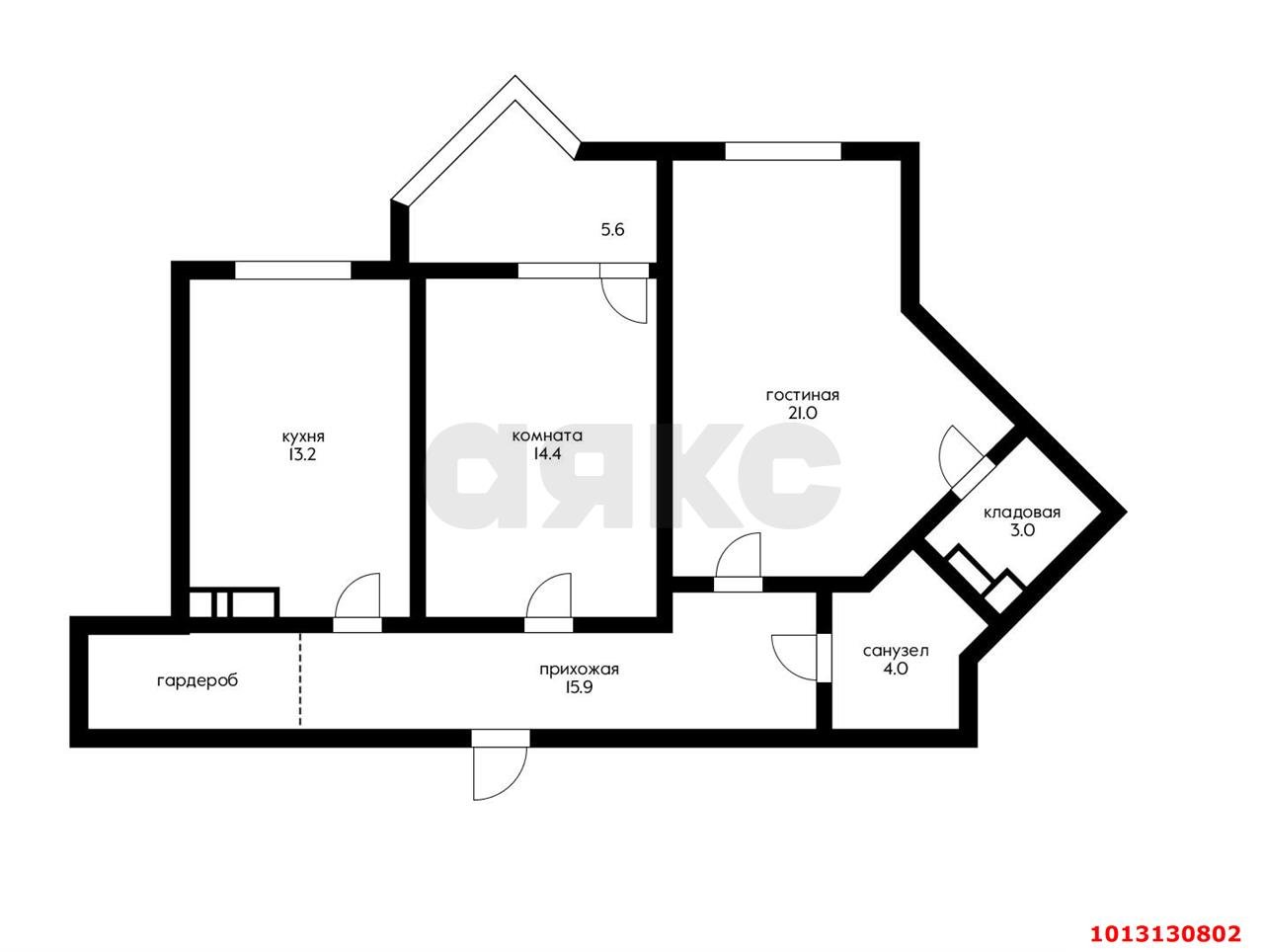 Фото №20: 2-комнатная квартира 78 м² - Краснодар, 2-я Площадка, ул. Ветеранов, 85