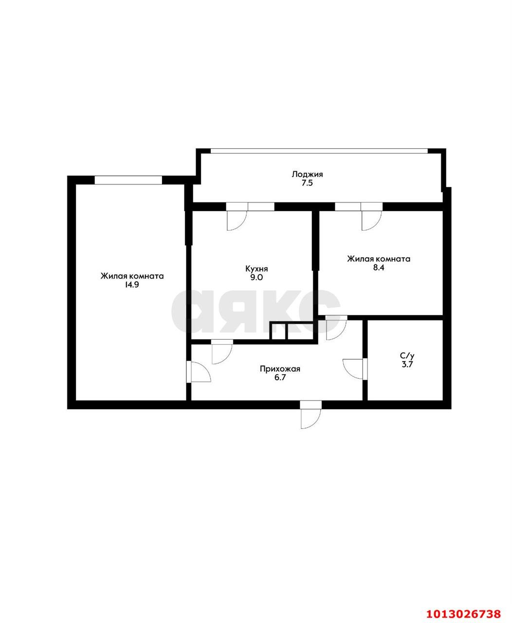 Фото №2: 2-комнатная квартира 42 м² - Краснодар, жилой комплекс Грани, ул. Западный Обход, 45к2