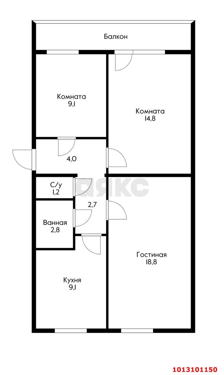 Фото №10: 3-комнатная квартира 62 м² - Ленина, Карасунский внутригородской округ, пер. Буковый, 26