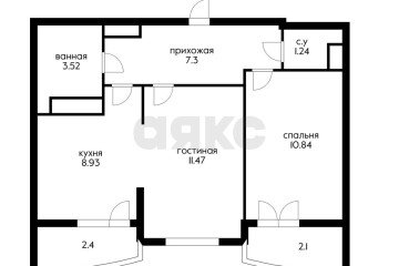 Фото №3: 2-комнатная квартира 51 м² - Краснодар, мкр. имени Петра Метальникова, ул. Петра Метальникова, 36