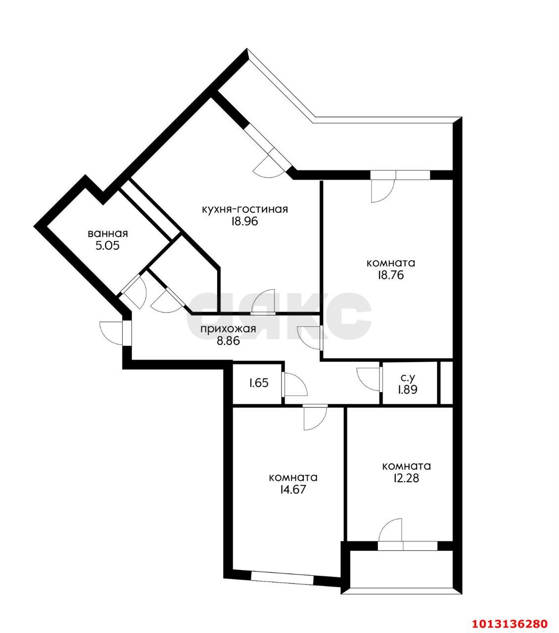 Фото №2: 3-комнатная квартира 95 м² - Краснодар, жилой комплекс Сограт, ул. Красных Партизан, 4/15