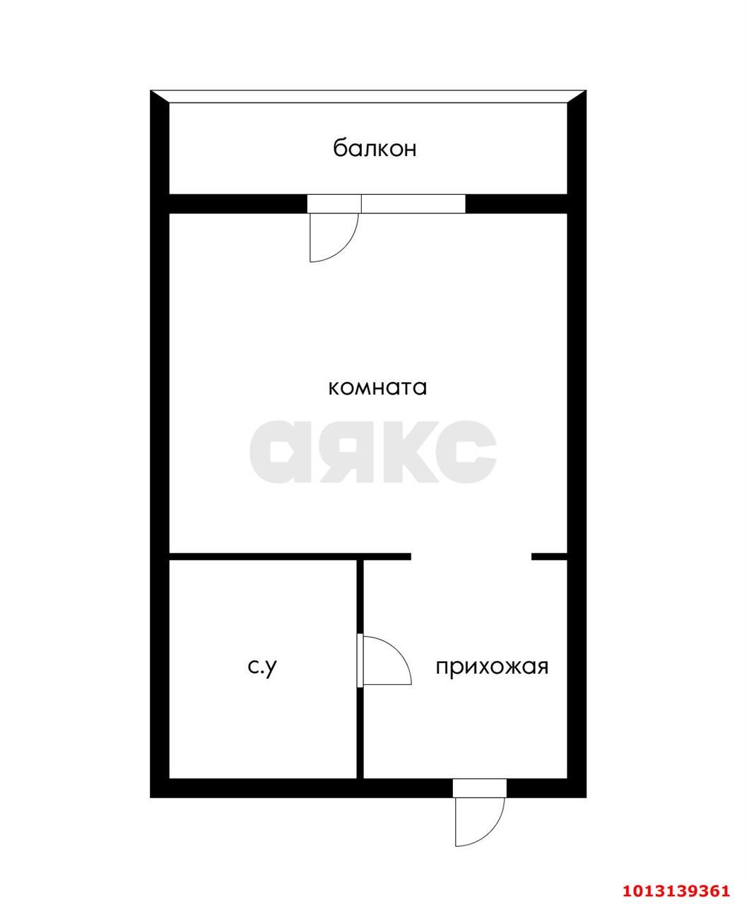 Фото №9: Студия 21 м² - Российский, Прикубанский внутригородской округ, ул. имени В.М. Комарова, 106Б