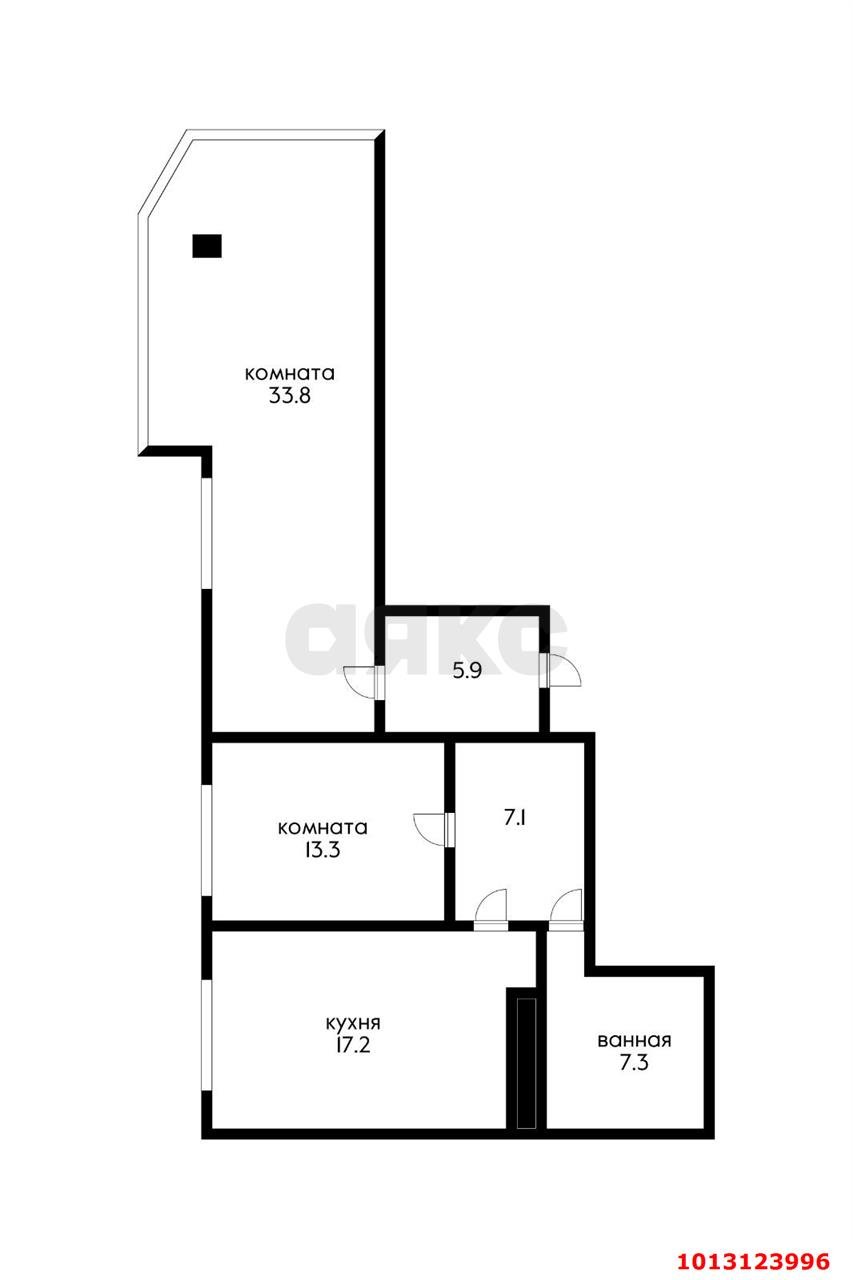 Фото №10: 2-комнатная квартира 84 м² - Яблоновский, ул. Тургеневское Шоссе, 1Гк2