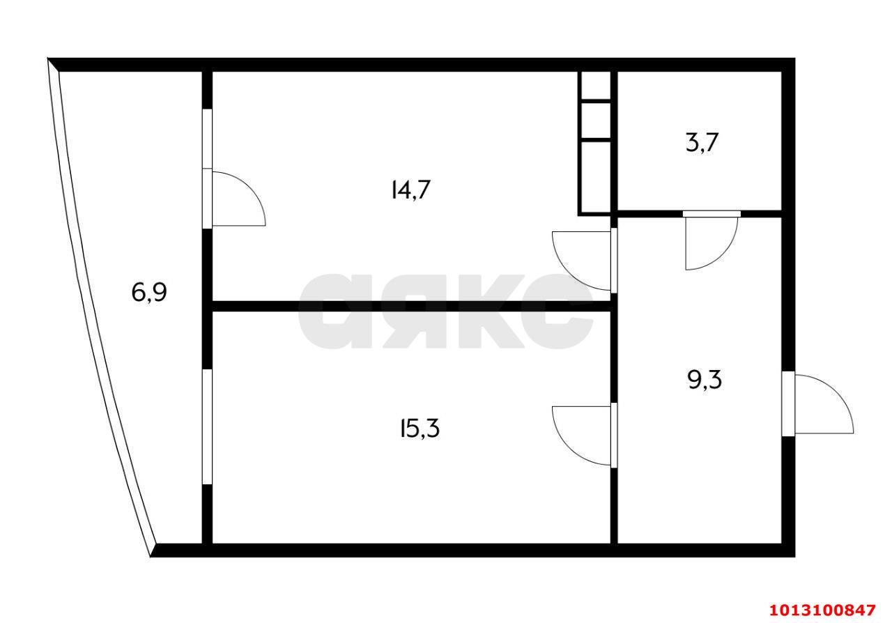 Фото №10: 1-комнатная квартира 48 м² - Краснодар, жилой комплекс Фонтаны, ул. Воронежская, 47Дк1