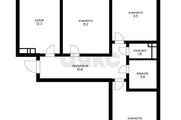 Фото №4: 3-комнатная квартира 67 м² - Краснодар, мкр. жилой комплекс Спортивная Деревня, ул. Западный Обход, 42/3к2