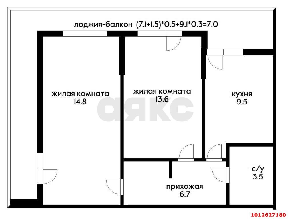 Фото №10: 2-комнатная квартира 74 м² - Краснодар, жилой комплекс Акварели-2, ул. Тепличная, 62/1к5