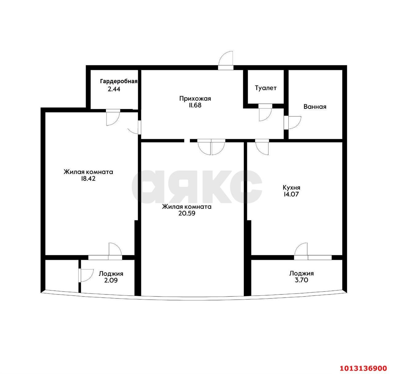 Фото №2: 2-комнатная квартира 78 м² - Краснодар, Центральный, ул. Кубанская Набережная, 39