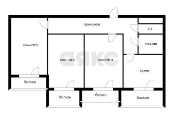 Фото №4: 3-комнатная квартира 80 м² - Краснодар, мкр. Военный городок № 106, ул. имени Дзержинского, 54/15