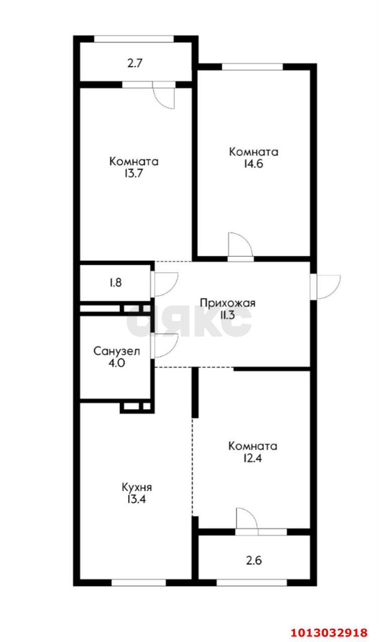 Фото №14: 3-комнатная квартира 73 м² - Краснодар, жилой комплекс Новелла, ул. Питерская, 40к1