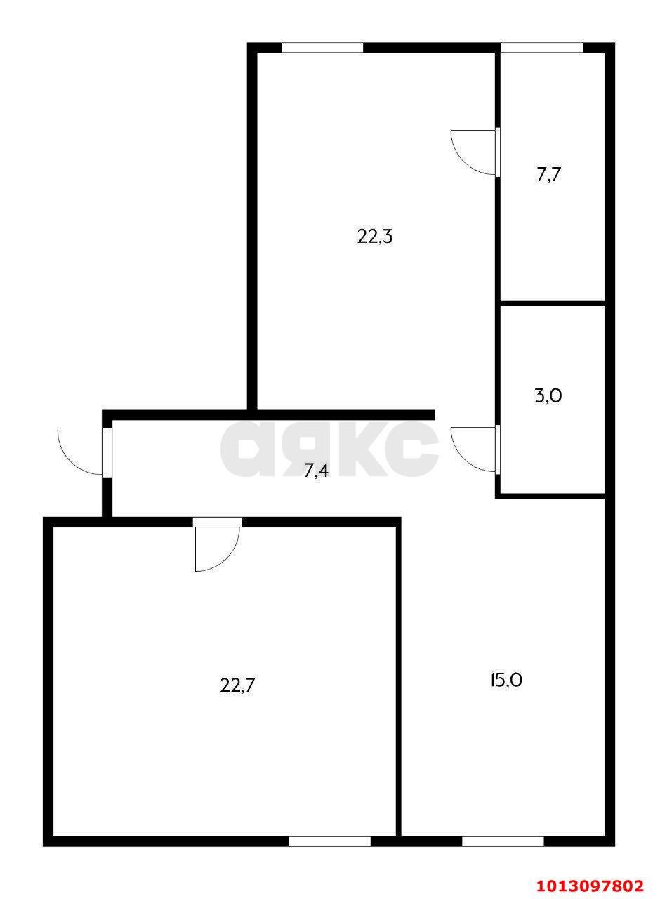 Фото №11: 3-комнатная квартира 83 м² - Яблоновский, 