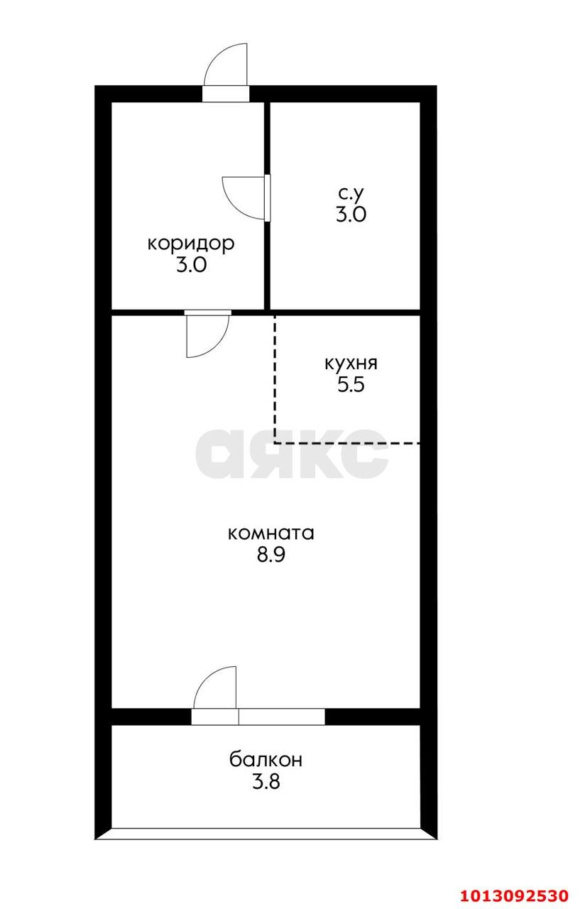 Фото №10: Студия 25 м² - Краснодар, жилой комплекс Дружный, ул. Адмирала Серебрякова, 3к1