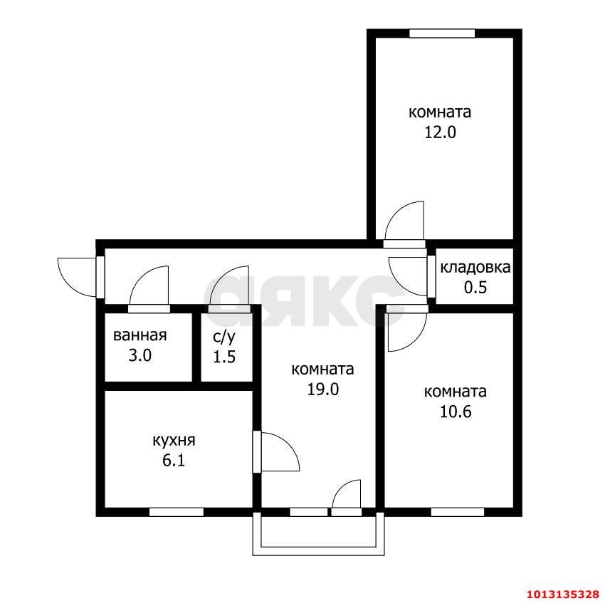 Фото №15: 3-комнатная квартира 59 м² - Краснодар, Черёмушки, ул. 2-я Пятилетка, 11