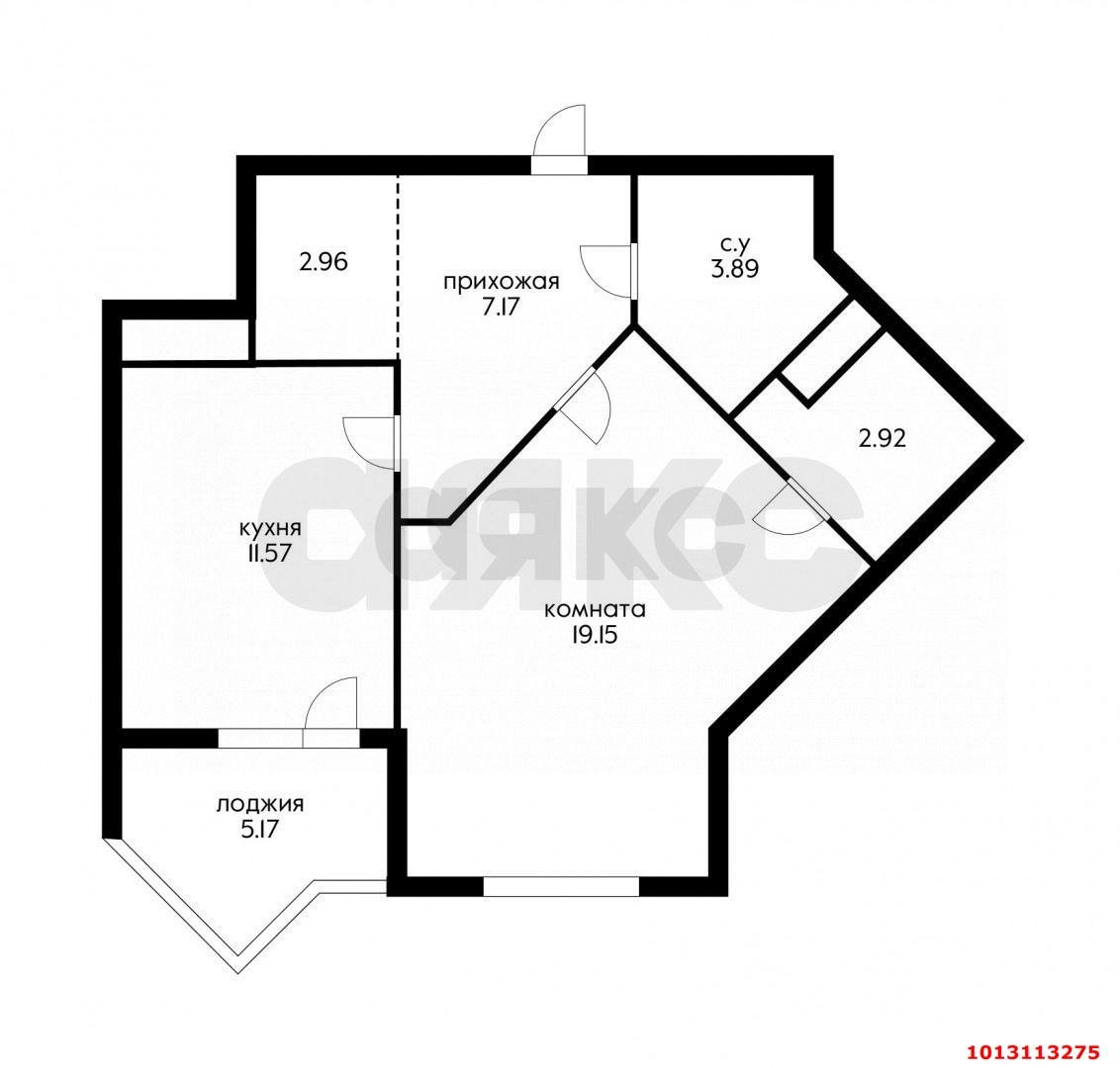 Фото №2: 1-комнатная квартира 50 м² - Краснодар, 2-я Площадка, ул. Ветеранов, 85