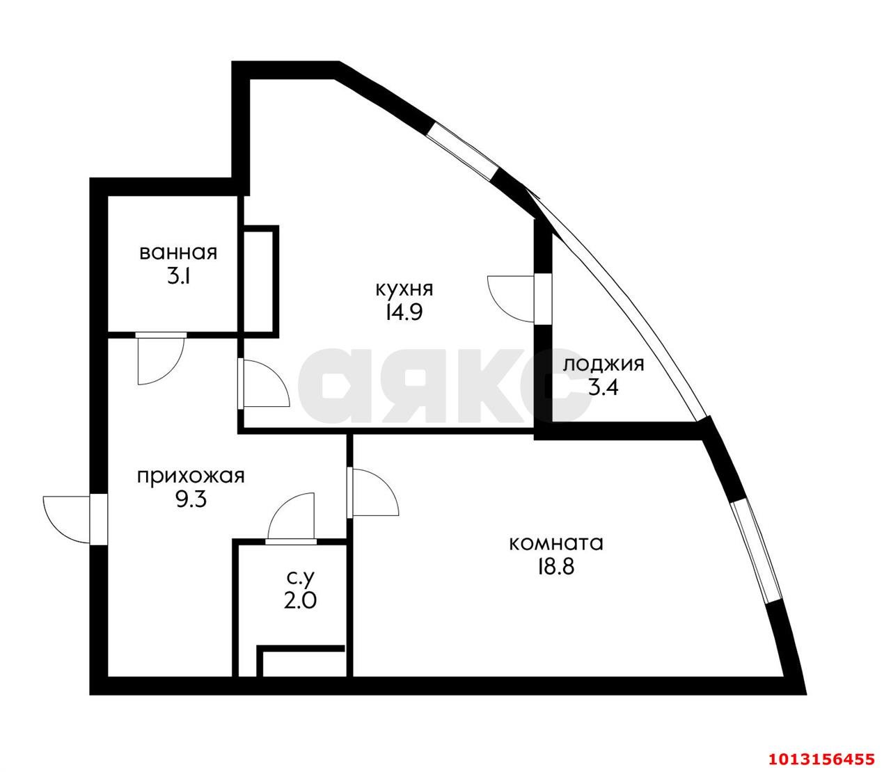 Фото №9: 1-комнатная квартира 51 м² - Краснодар, жилой комплекс Фонтаны, ул. Воронежская, 47Дк1