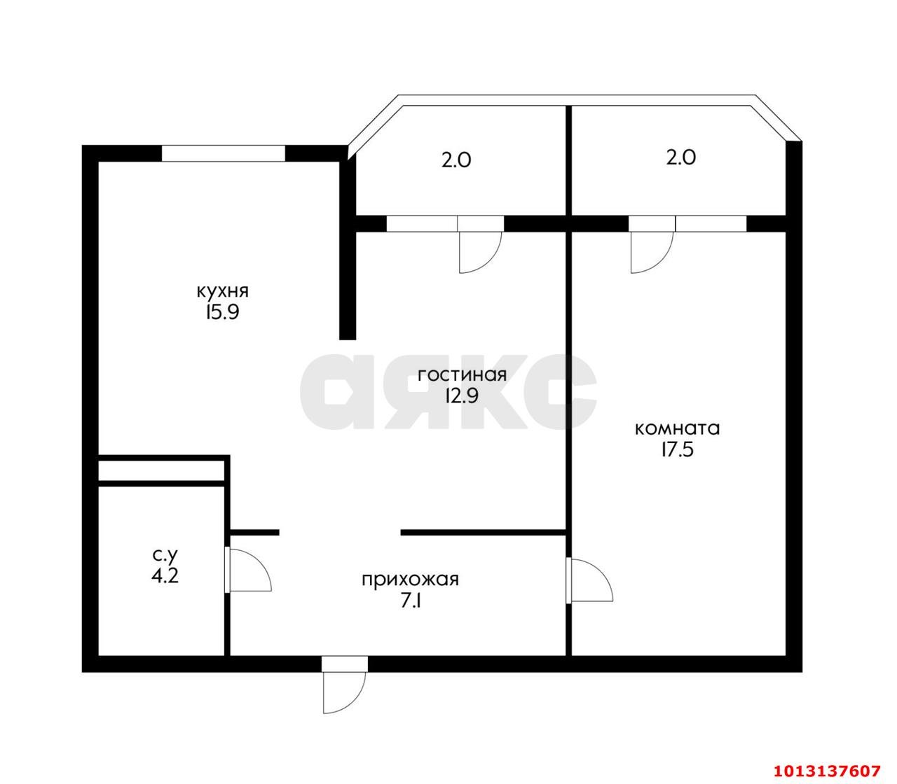 Фото №13: 2-комнатная квартира 65 м² - Краснодар, жилой комплекс Сказка Град, ул. имени В.Н. Мачуги, 166Ак1