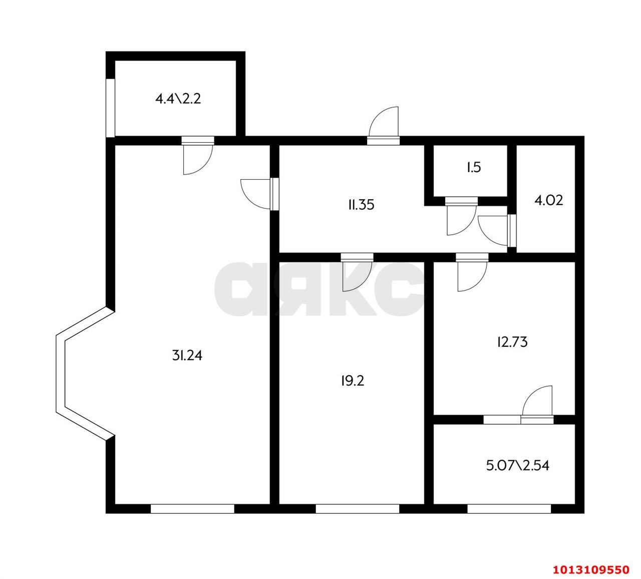 Фото №20: 3-комнатная квартира 89 м² - Краснодар, жилой комплекс Ренессанс, ул. Строителей, 21