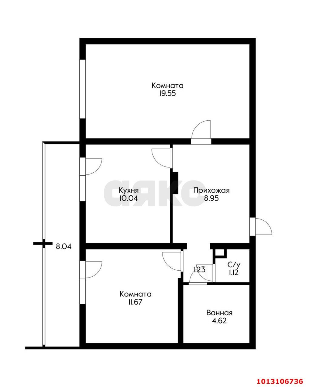 Фото №13: 2-комнатная квартира 65 м² - Краснодар, Репино, пр-д Репина, 22