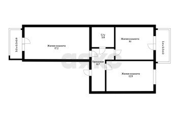 Фото №4: 2-комнатная квартира 57 м² - Новая Адыгея, ул. Тургеневское шоссе, 33с3