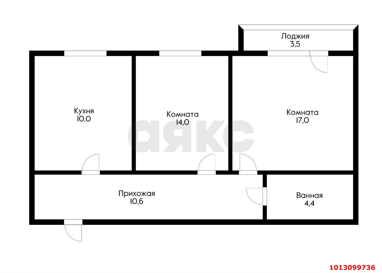 Фото №9: 2-комнатная квартира 59 м² - Новая Адыгея, жилой комплекс Тургеневский, ул. Тургеневское шоссе, 3А/17