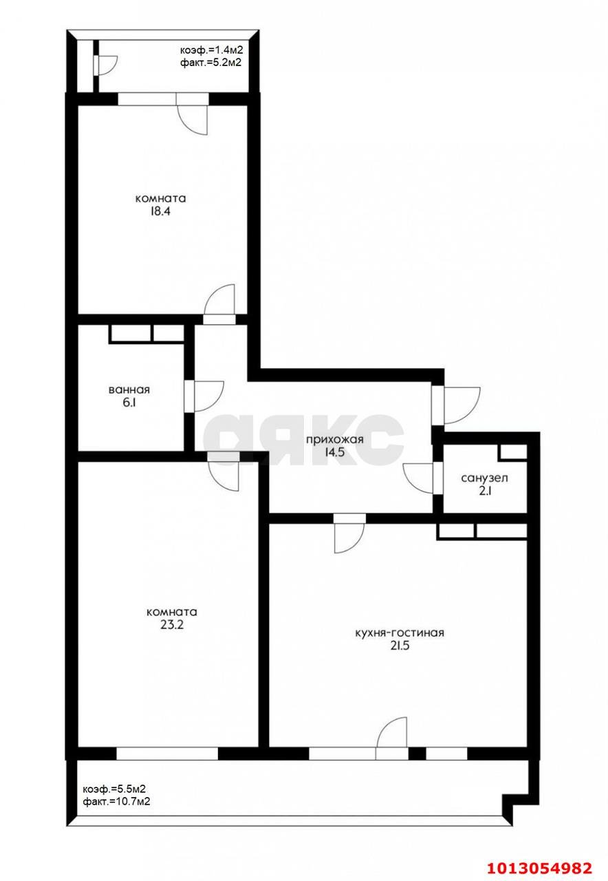 Фото №14: 2-комнатная квартира 105 м² - Краснодар, Центральный, ул. Октябрьская, 170