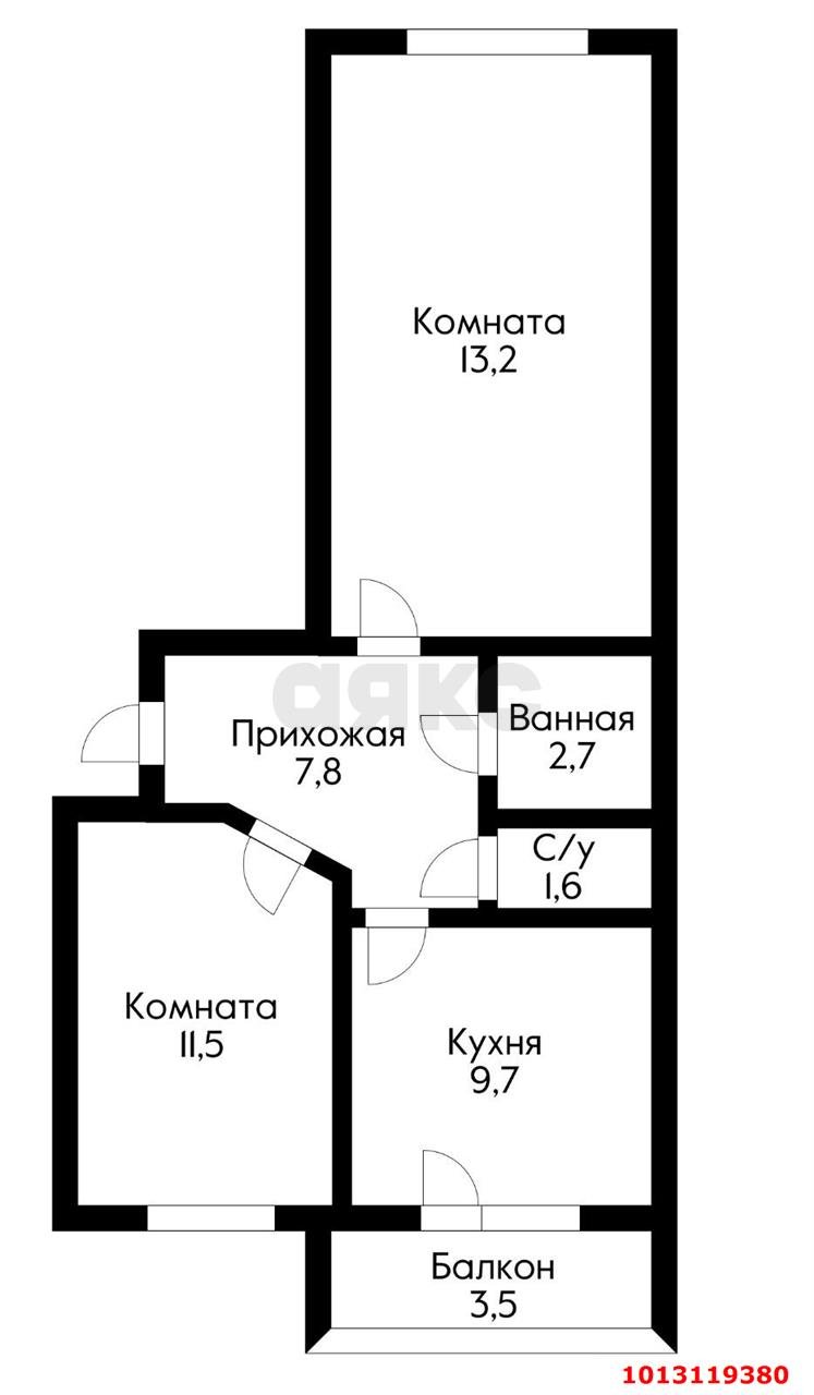 Фото №13: 2-комнатная квартира 56 м² - Новая Адыгея, ул. Западная, 2А