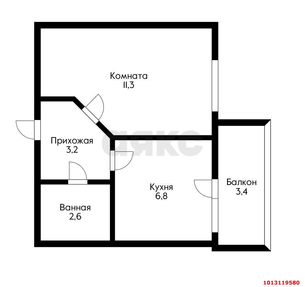 Фото №12: 1-комнатная квартира 24 м² - Новая Адыгея, жилой комплекс Родной Дом, ул. Бжегокайская, 31/7В