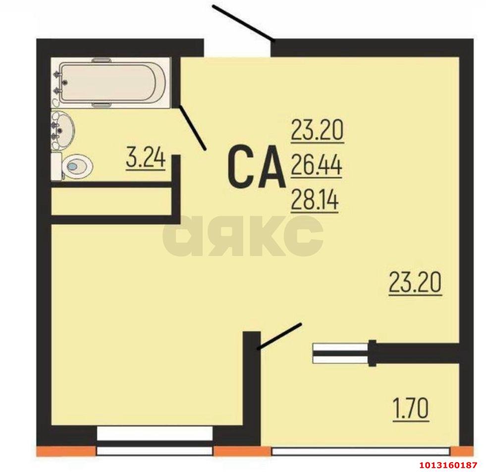 Фото №7: Студия 28 м² - Краснодар, Славянский, ул. Заполярная, 39к4