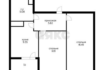 Фото №2: 2-комнатная квартира 51 м² - Краснодар, мкр. имени Петра Метальникова, ул. Петра Метальникова, 36