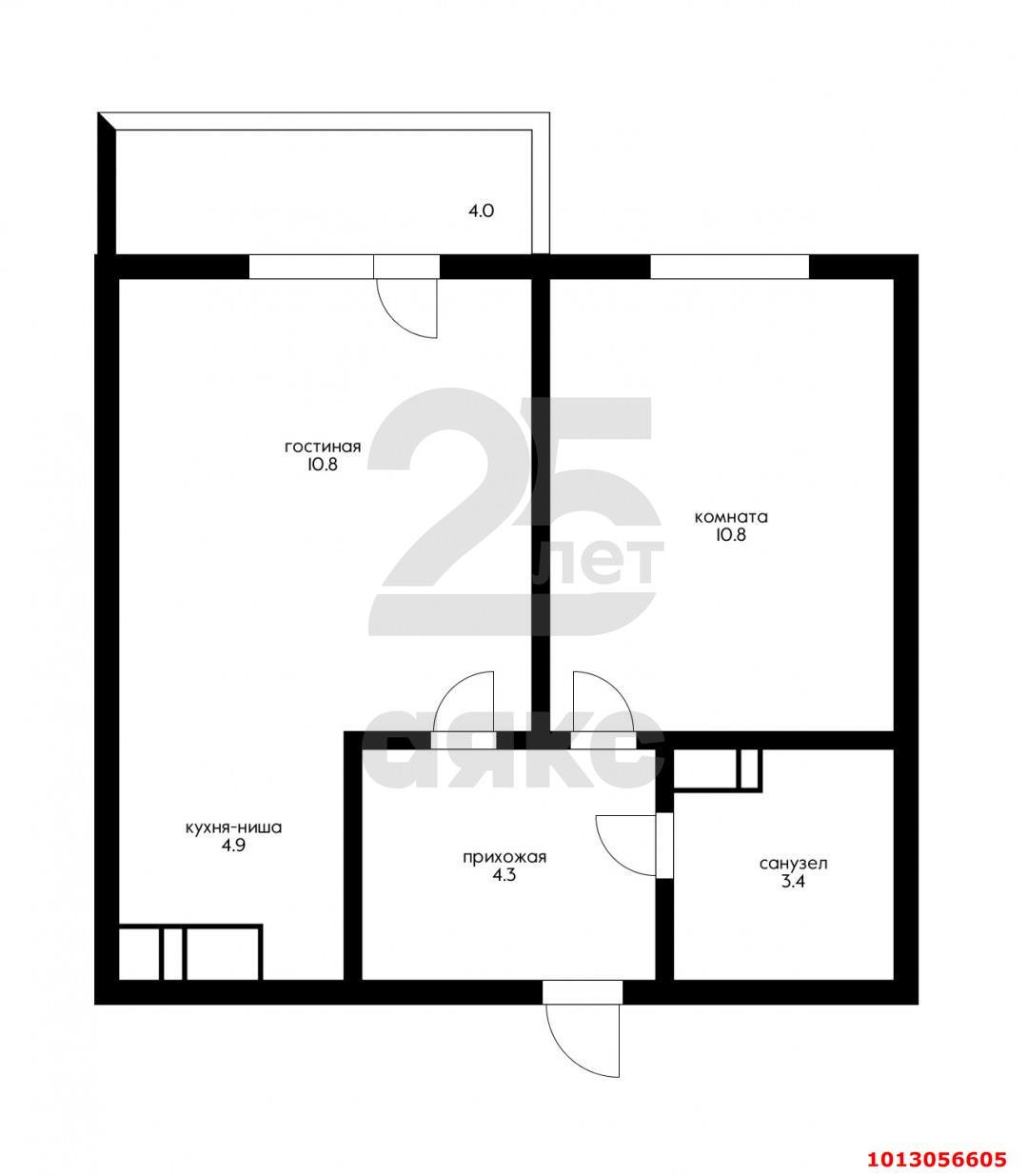 Фото №2: 1-комнатная квартира 35 м² - Краснодар, 2-я Площадка, пр-д 1-й Лиговский, 2/24