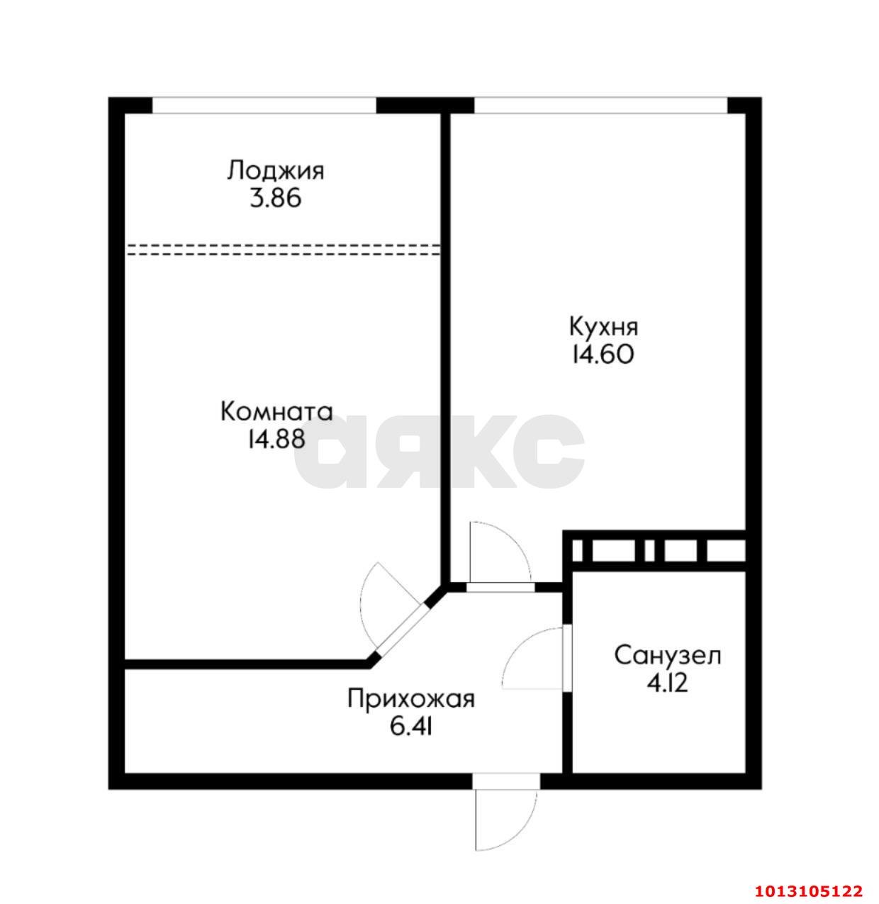 Фото №4: 1-комнатная квартира 44 м² - Краснодар, Черёмушки, ул. Обрывная, 132/1