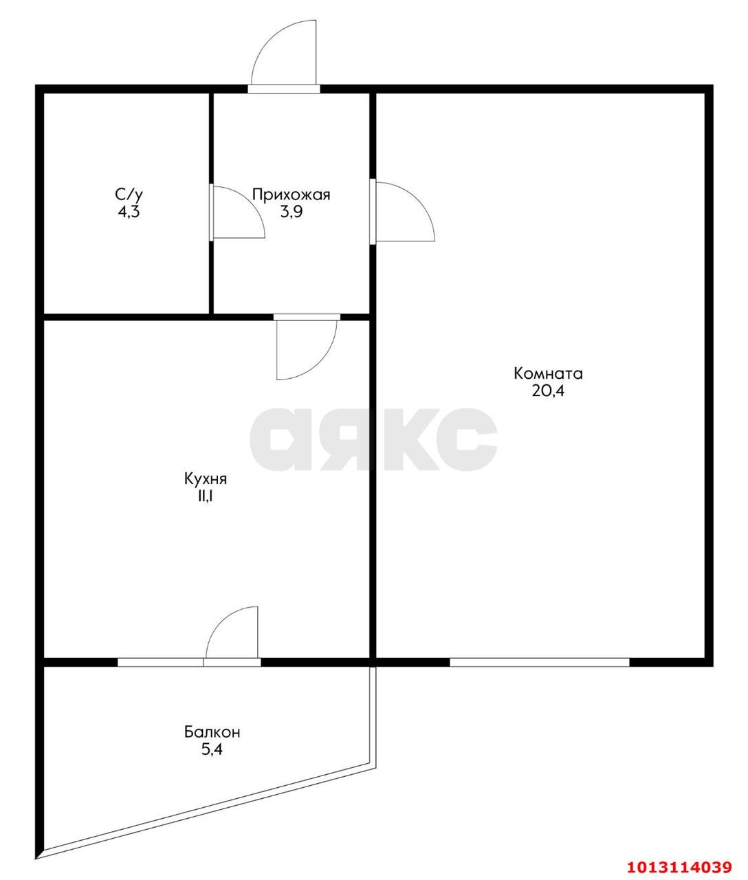 Фото №2: 1-комнатная квартира 45 м² - Краснодар, Новый, ул. 9-я Тихая, 5