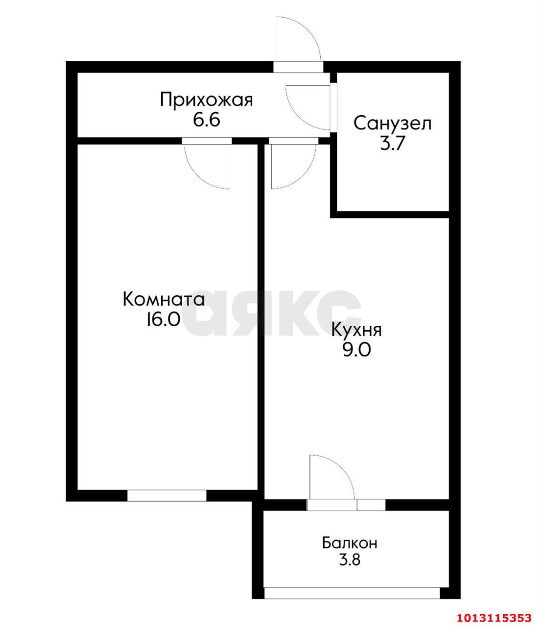 Фото №18: 1-комнатная квартира 33 м² - Краснодар, жилой комплекс Акварели-2, ул. Тепличная, 62/1к4