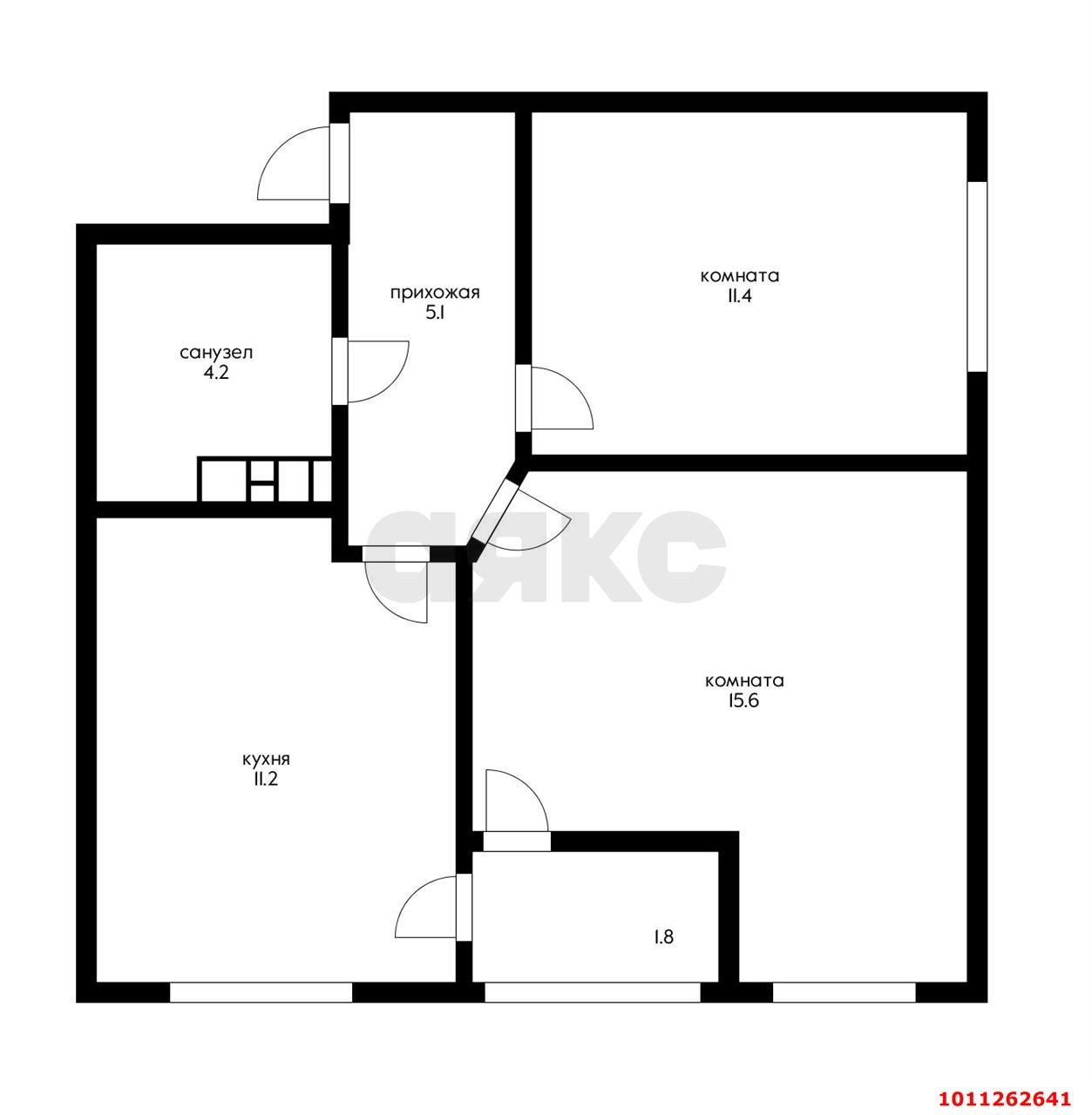 Фото №10: 2-комнатная квартира 54 м² - Краснодар, жилой комплекс Самолёт, ул. Западный Обход, 39/2к2