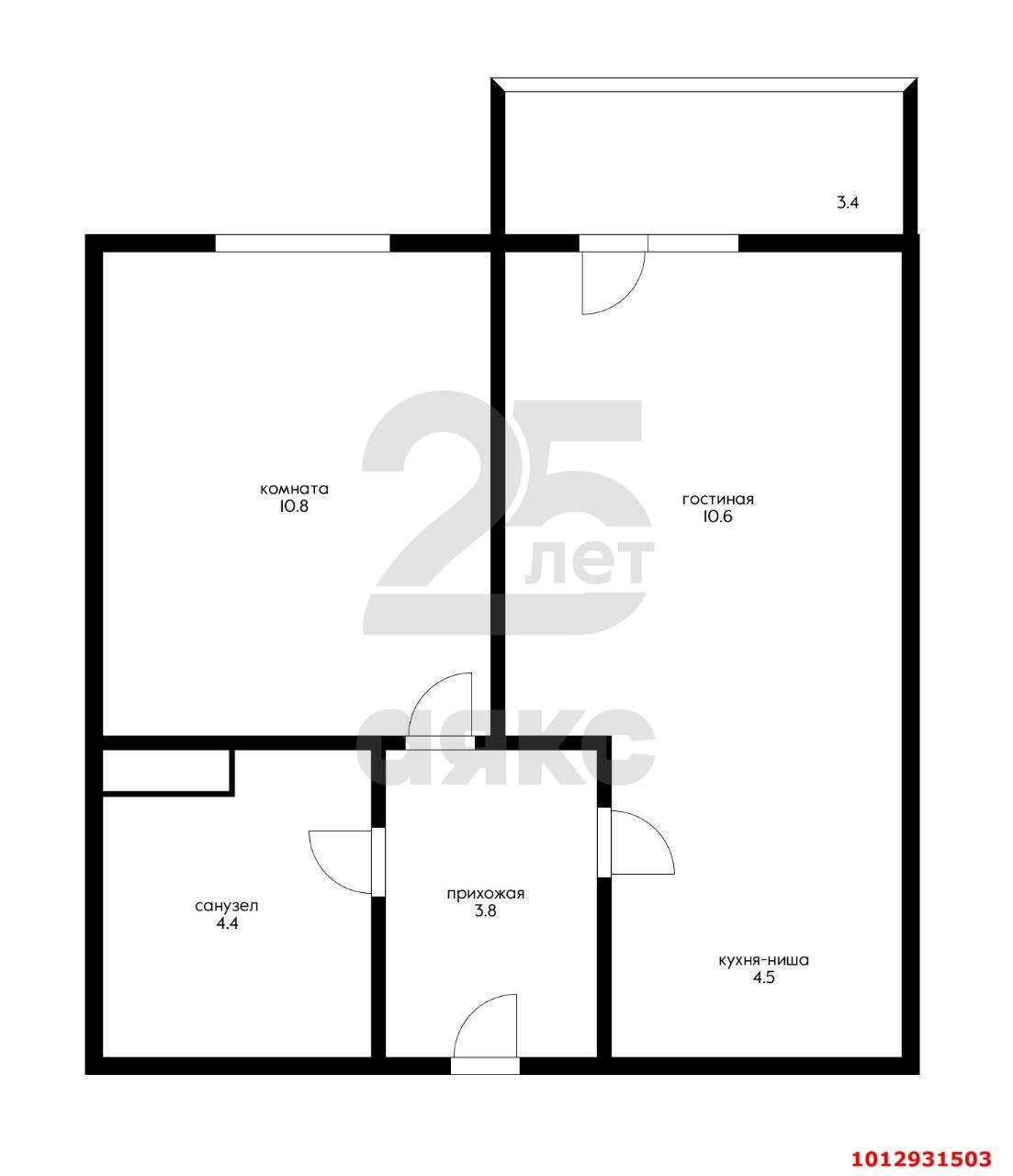 Фото №4: 1-комнатная квартира 35 м² - Краснодар, жилой комплекс Ракурс, ул. имени Героя Ростовского, 8