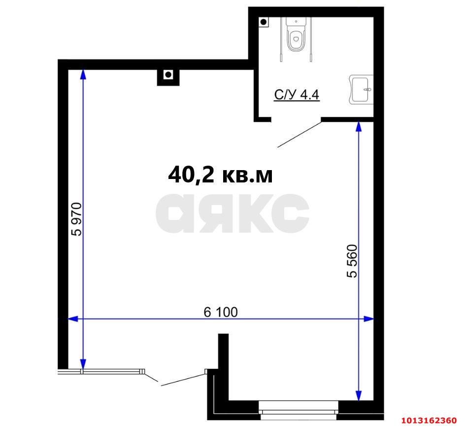 Фото №6: Торговое помещение 41 м² - Краснодар, жилой комплекс Дыхание, ул. Лётчика Позднякова, 2к16