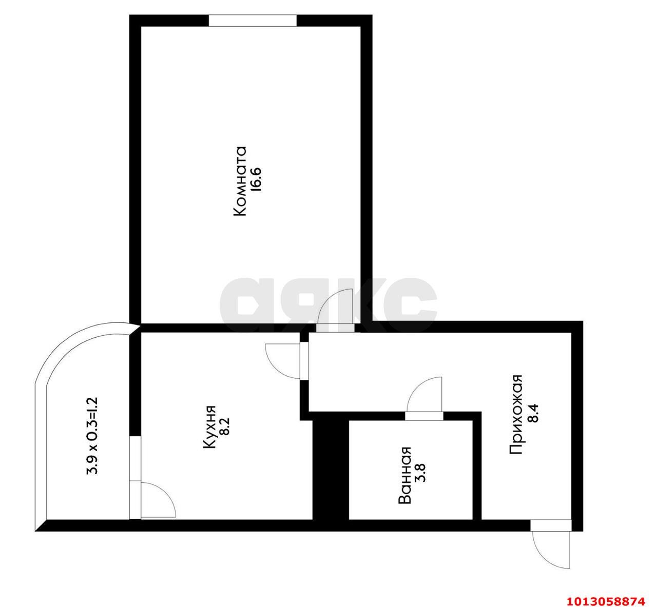 Фото №10: 1-комнатная квартира 39 м² - Краснодар, жилой комплекс Цветы, ул. Круговая, 4Вк6