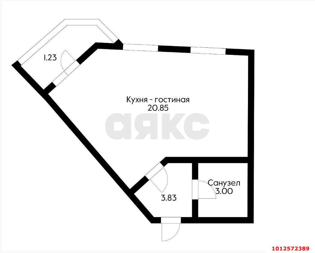 Фото №6: Студия 31 м² - Краснодар, жилой комплекс Дыхание, ул. Лётчика Позднякова, 2к2