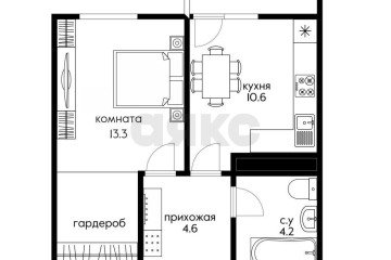 Фото №1: 1-комнатная квартира 34 м² - Краснодар, мкр. жилой комплекс Отражение, ул. Конгрессная, 41к1