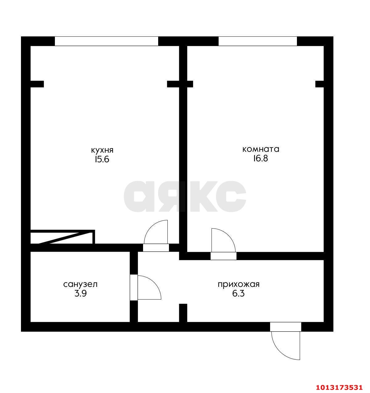 Фото №9: 1-комнатная квартира 42 м² - Яблоновский, ул. Тургеневское Шоссе, 1Гк3