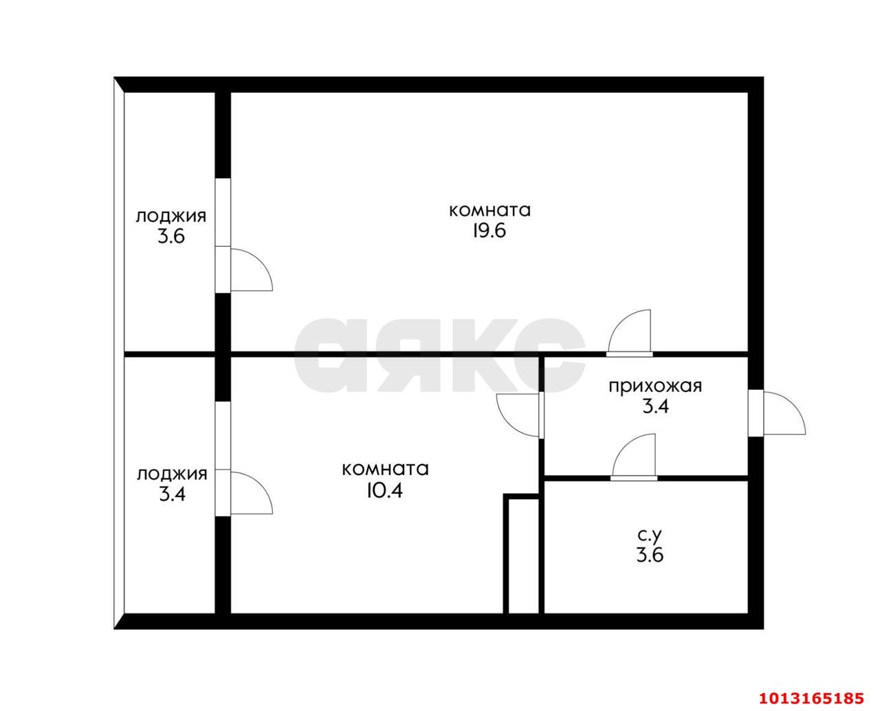 Фото №14: 1-комнатная квартира 44 м² - Краснодар, Фестивальный, ул. Яна Полуяна, 39