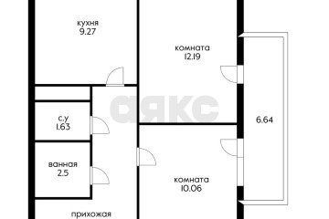 Фото №4: 2-комнатная квартира 48 м² - Краснодар, мкр. имени Петра Метальникова, ул. Петра Метальникова, 5к3