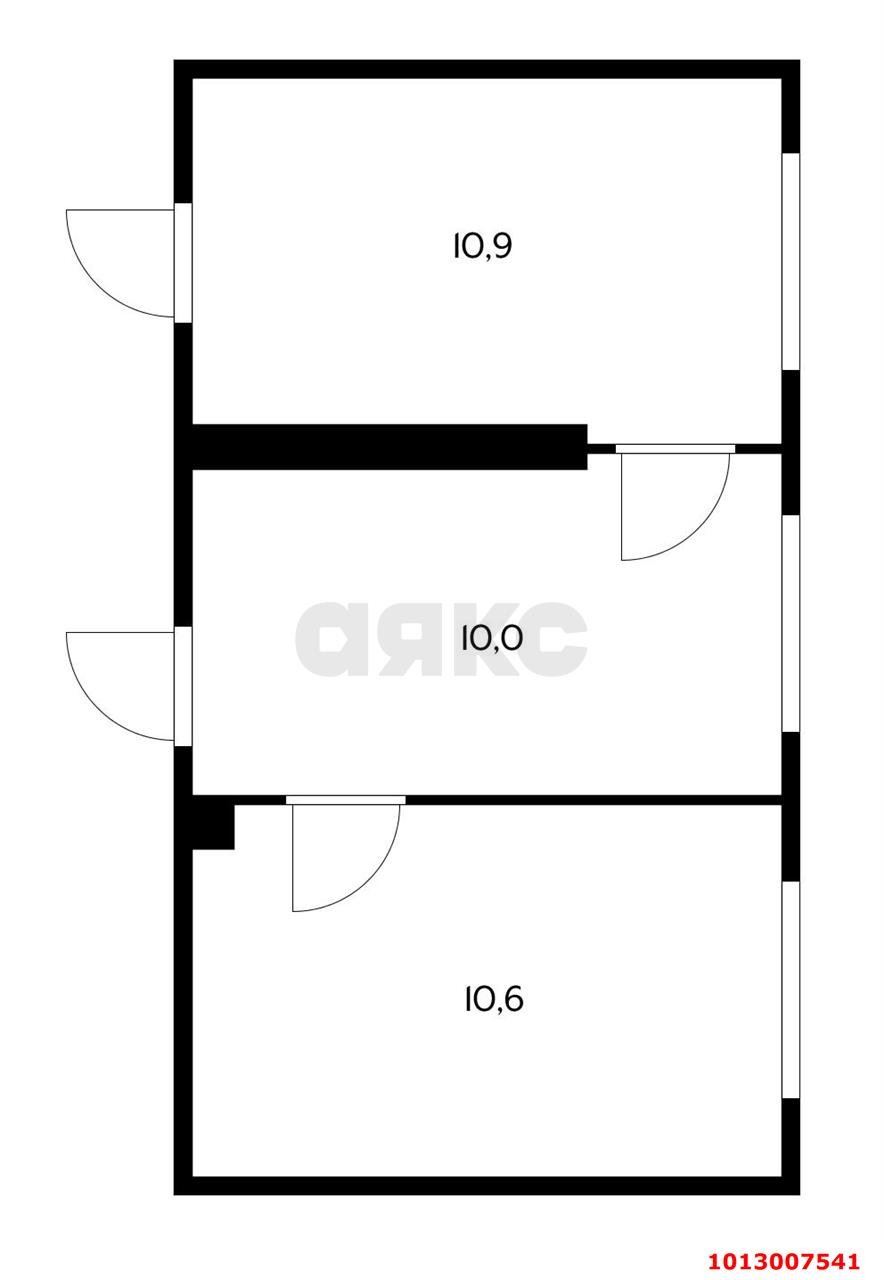 Фото №9: 1-комнатная квартира 31 м² - Краснодар, Центральный, ул. Щорса, 5