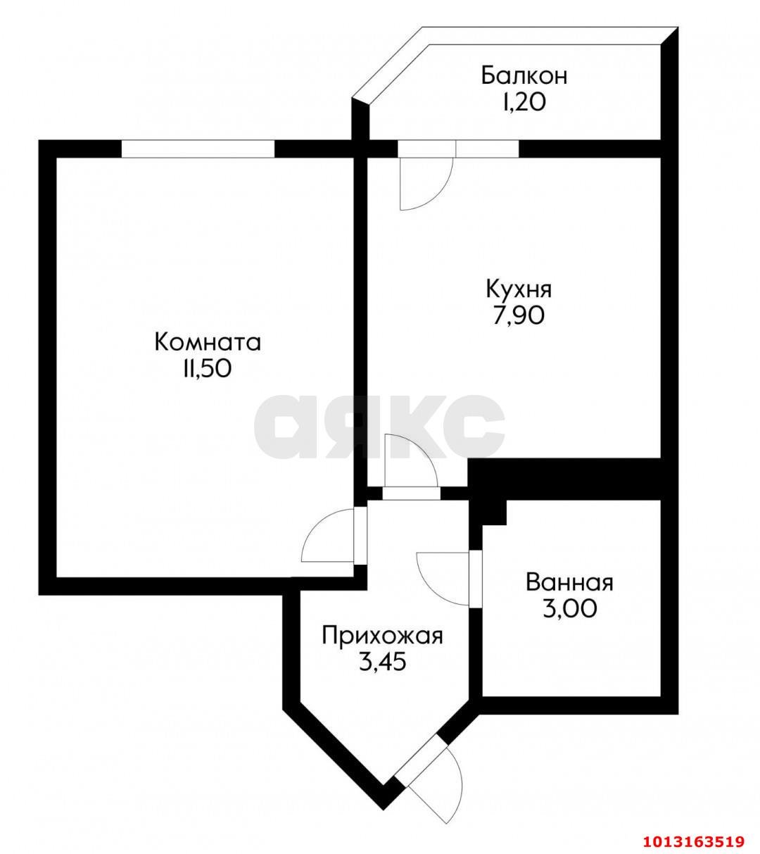 Фото №4: 1-комнатная квартира 26 м² - Краснодар, жилой комплекс Дыхание, ул. Лётчика Позднякова, 2