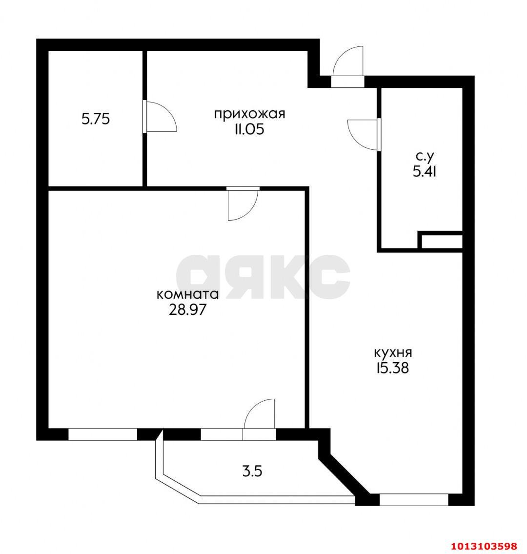 Фото №2: 1-комнатная квартира 75 м² - Краснодар, Центральный, ул. Кубанская Набережная, 56